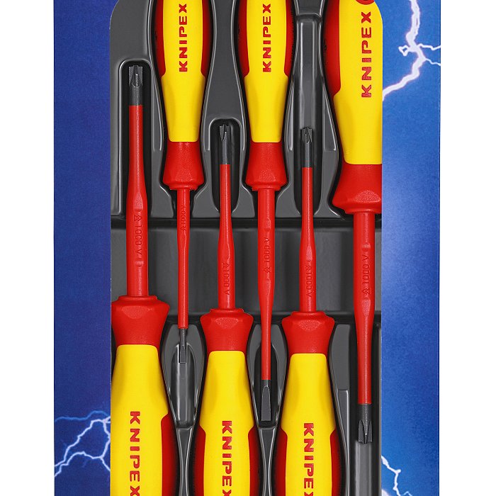 KNIPEX Schraubendreher Set 6-teilig - PH1, PH2 & Schlitz 3,0-6,5mm