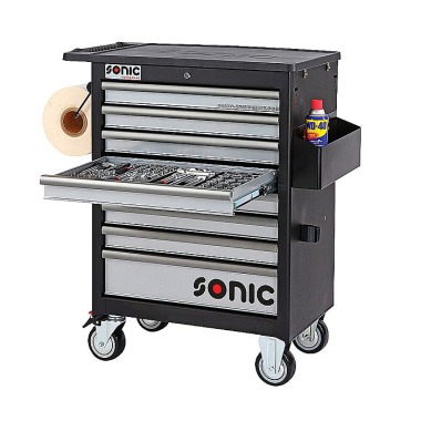 Sonic Dílenský vozík s náplní, 364 dílů, černý, Ltd. edt. 736401