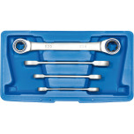 SW-Stahl Ratchet ring spanner set, E-profile, E6-E24, 4-piece 03415L