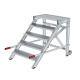 MUNK Work platform, mobile, step width 800 mm, grooved aluminium 5 steps 50018 Náhled