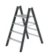 MUNK Folding step stool, double-aided access RAL 7016 4 steps 50186 Náhled