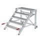 MUNK Work platform, mobile, step width 1,000 mm, steel grating 5 steps 50441 Náhled