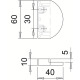 edi Altandørgreb aluminium hvid 60mm EDI 0949/0000/12 Thumbnail