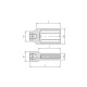 Sonic 1/2” TX-muffe, lang, E24 2367724 Thumbnail