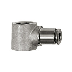 Riegler L-ringstykke, G 1/8, til slange udvendig diameter 8 mm, rustfrit stål 1.4404 110450