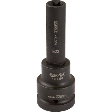 KS Tools 1” kraft-bitstop, E-torx, lang, E20 450.0482