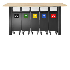 FACOM JLS3 SET MIT 5 RECYCLINGBEHÄLTERN UND KLAPPENSYSTEM JLS3-5BINS