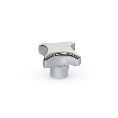 Ganter Krydsgreb i rustfrit stål, materiale nr. 1.4408 (A4) GN 6335-A4-63-M12-E-PL