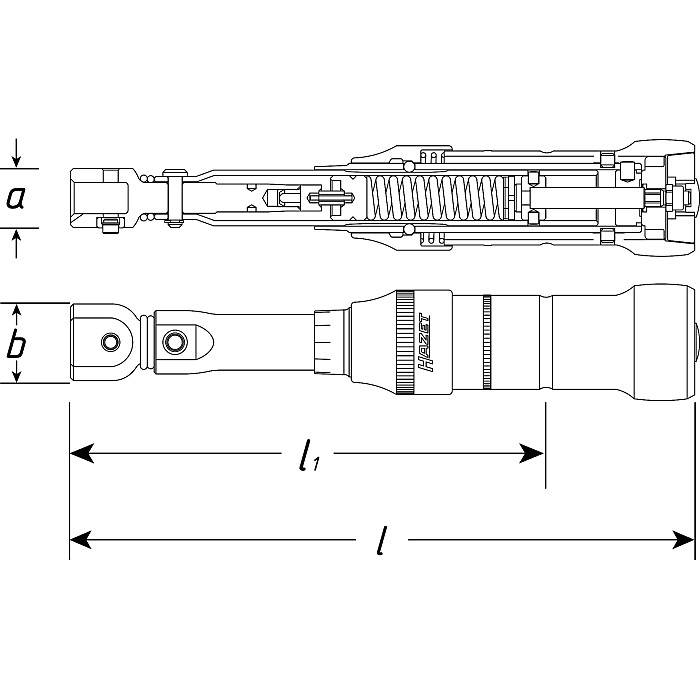 HAZET 6293-1CT Llave Dinamométrica ∙ Par De Apriete Mín-máx: 60 - 320 Nm ∙ Tolerancia: 2