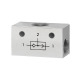 Riegler ODER-Ventil, 3 x G 1/8 Aluminium 106703