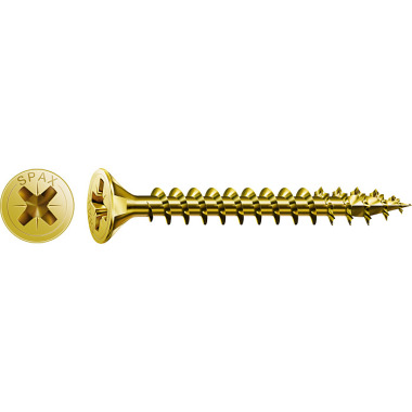 SPAX Universalschraube, 4 x 35 mm, 1000 Stück, Vollgewinde, Senkkopf, Kreuzschlitz Z2, 4CUT, YELLOX 1081020400355 SPAX Universalschraube, 4 x 35 mm, 1000 Stück, Vollgewinde, Senkkopf, Kreuzschlitz Z2, 4CUT, YELLOX 1081020400355
