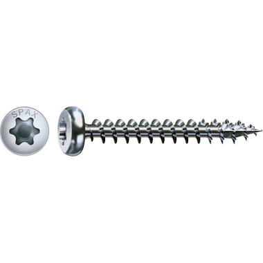 SPAX Universalschraube, 3,5 x 16 mm, 1000 Stück, Vollgewinde, Halbrundkopf, T-STAR plus T15, 4CUT, WIROX 0201010350165 SPAX Universalschraube, 3,5 x 16 mm, 1000 Stück, Vollgewinde, Halbrundkopf, T-STAR plus T15, 4CUT, WIROX 0201010350165