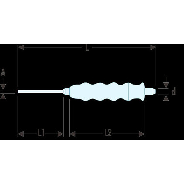 FACOM Koerner mit Handgriff Spitze 4 mm 255.G4