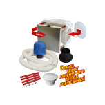 HAAS Waschmaschinen-Siphon Dn 50 Con 2 Kombi-Geräteanschlüssen 1'' E 3/4 - Foto 14