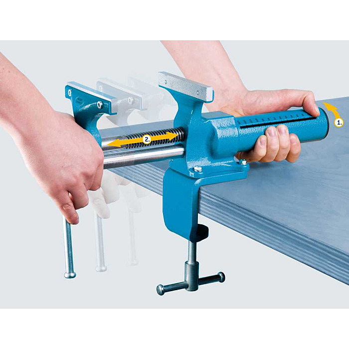 Heuer-Compact" Bench Vice With Quick Adjustment, Jaw Width: 120mm | Hoffmann Group