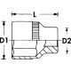 Vigor TORX® socket wrench insert - outside TORX® profile - E20 V2197 Thumbnail