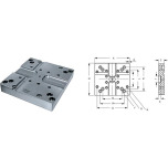 RÖHM Standard base plate GP, 250x250 with DUO tower with NC compact clamp 164016 Thumbnail RÖHM Standard base plate GP, 250x250 with DUO tower with NC compact clamp 164016