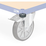 fetra 4 deflector rollers - additional charge - wheel ø 50 mm - solid rubber blue-grey 1299