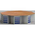 KLW PROFI octagonal workbench (ERGO version) WP670E-1350M45-E8003
