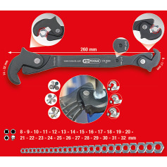 KS Tools Multi function spanner, 8-17/14–32mm 114.0055