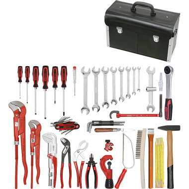 KS Tools Plumbers basic kit, 34 pcs, leathercase 116.0185