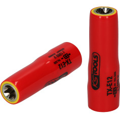 KS Tools 3/8 Torx E-socket with protective insulation, E12, long 117.2371