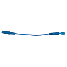 KS Tools 4.0 mm input socket on 6.0 mm test adapter socket, flat (blue) 150.0963