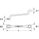 KS Tools CHROMEplus Double ring spanner, offset, 8x9mm 518.0802 Thumbnail