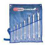 KS Tools CHROMEplus Double ring spanner set, offset, 6 pcs 518.3120