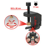 KS Tools Universal windscreen wiper arm puller with adjustable puller fork, 16-38mm 700.1178