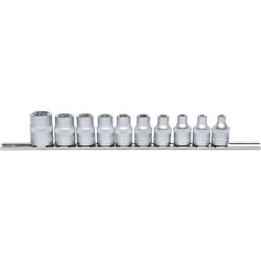 KS Tools 3/8 Torx E socket set, 10 pcs, E5-E18 911.3930