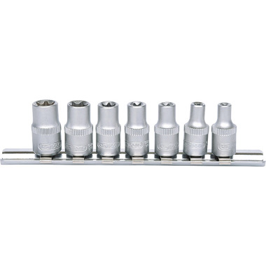 KS Tools 1/4 Torx E Socket set, 7 pcs, E4-E11 911.4355