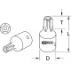KS Tools 1/4 CHROMEplus Bit socket five star tamperproof,TS15 918.1576 Thumbnail