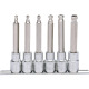 KS Tools 1/2 CHROMEplus Bit socket set hexagon, long, 6 pcs, 5-12mm 918.1665 Thumbnail