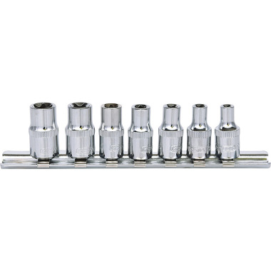 KS Tools 1/4 CHROMEplus Torx E socket set, 7 pcs 918.4355
