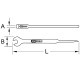 KS Tools BRONZEplus Installation open end spanner with mandrel, offset 1.13/16 963.8166 Thumbnail
