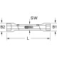 KS Tools BRONZEplus Hexagonal socket spanner double- sided 24x26 mm  963.8401 Thumbnail