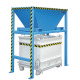 BAUER Building materials container BC 1000 (stone clamp release), painted, RAL 7005 mouse grey 4445-04-0000-7005