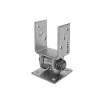 Eurotec U-post support movable for square posts - fork width 71 mm 904708