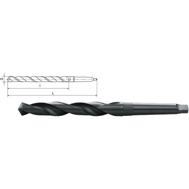 ELMAG HSS Co5 twist drill with Morse taper DIN 345 71753 ELMAG HSS Co5 twist drill with Morse taper DIN 345 71753