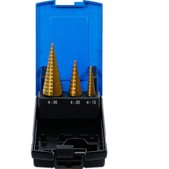 BGS Step Drill Set | titanium-nitrided | Ø 4 - 30 mm | 3 pcs. 1624
