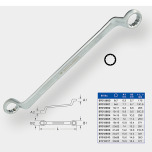 Brilliant  Double ring spanner, offset, 25x28mm BT012910
