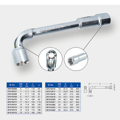 Brilliant  Double socket spanner, offset, 7 mm BT015007