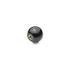 Ganter Ball Knobs, Plastic with Brass Insert 319-KU-40-M10-E-MS