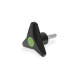 Ganter Three-Lobed Knobs with Threaded Stud, Threaded Stud Steel 533-100-M12-40-DGN Thumbnail