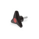 Ganter Three-Lobed Knobs with Threaded Stud, Threaded Stud Steel 533-100-M12-40-DRT Thumbnail