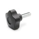 Ganter Star Knobs, Plastic, Threaded Stud Steel 5337.2-84-M16-70