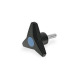 Ganter Three-Lobed Knobs with Threaded Stud, Threaded Stud Steel 533-80-M10-30-DBL Thumbnail