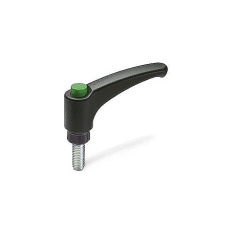 Ganter Adjustable Hand Levers, Plastic, Threaded Stud Steel 603-78-M10-25-DGN