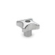 Ganter Hand Knobs, Aluminum 6335-AL-32-M6-D-PL